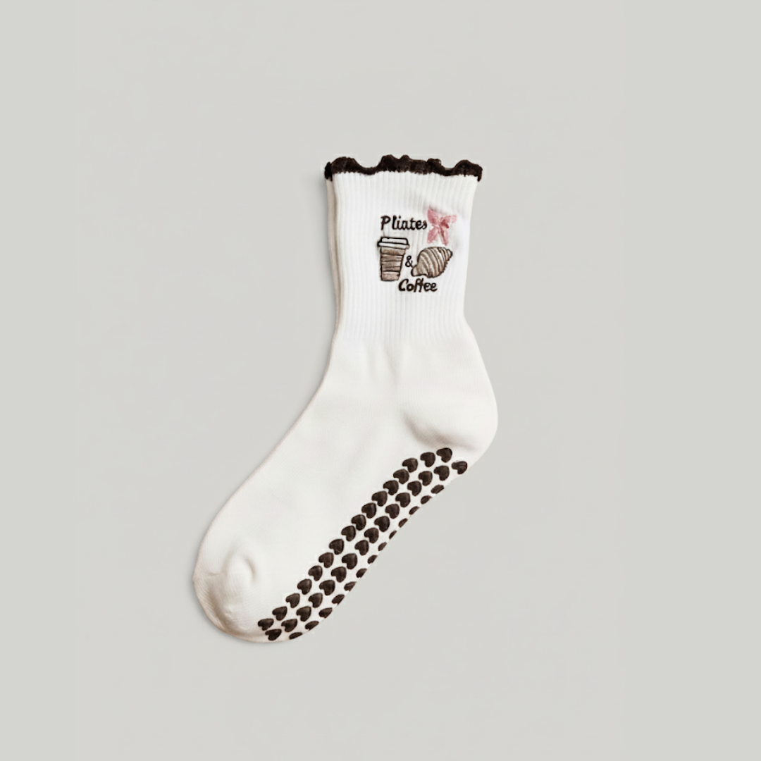Pilates & Coffee Grip Socks