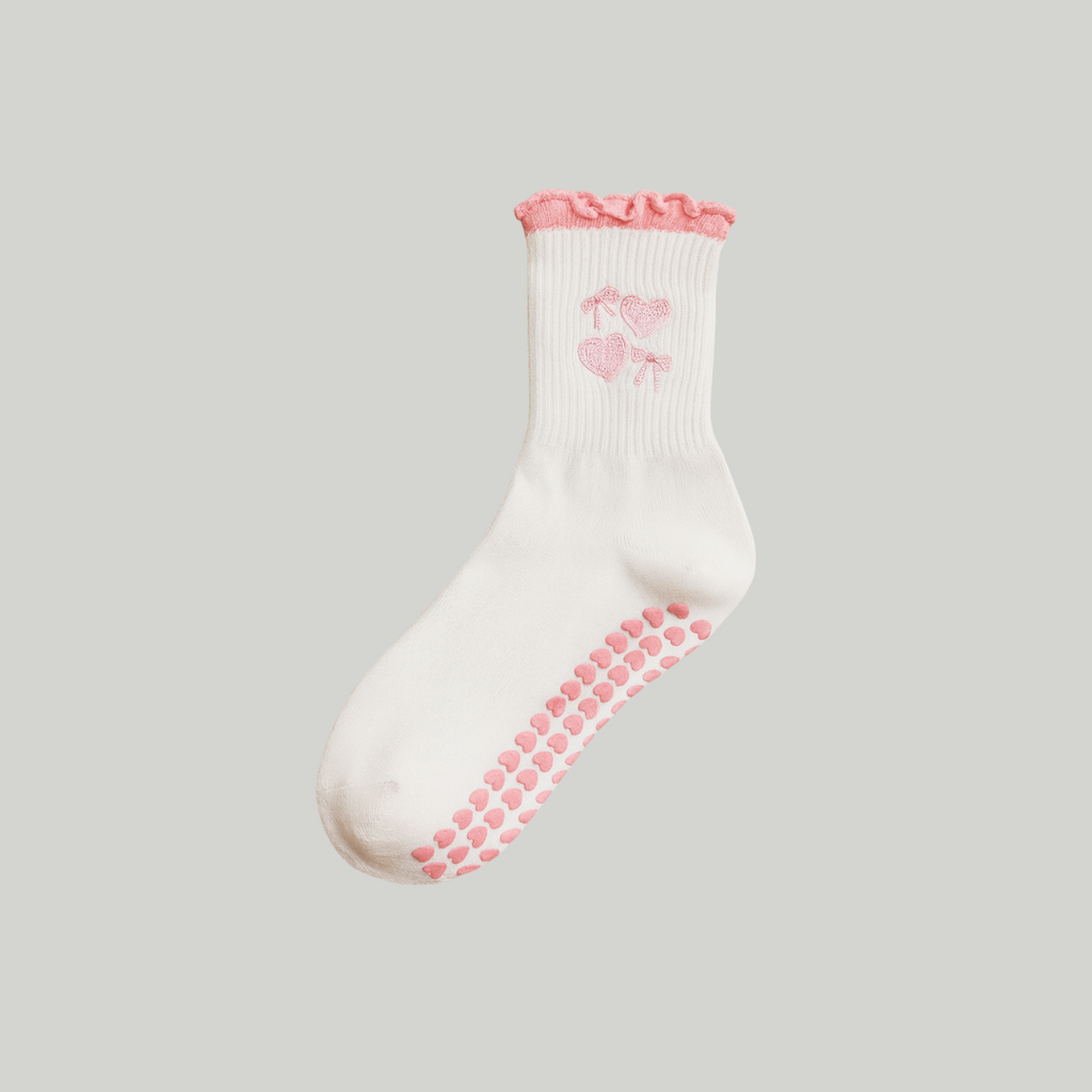 Pink Angel Grip Socks