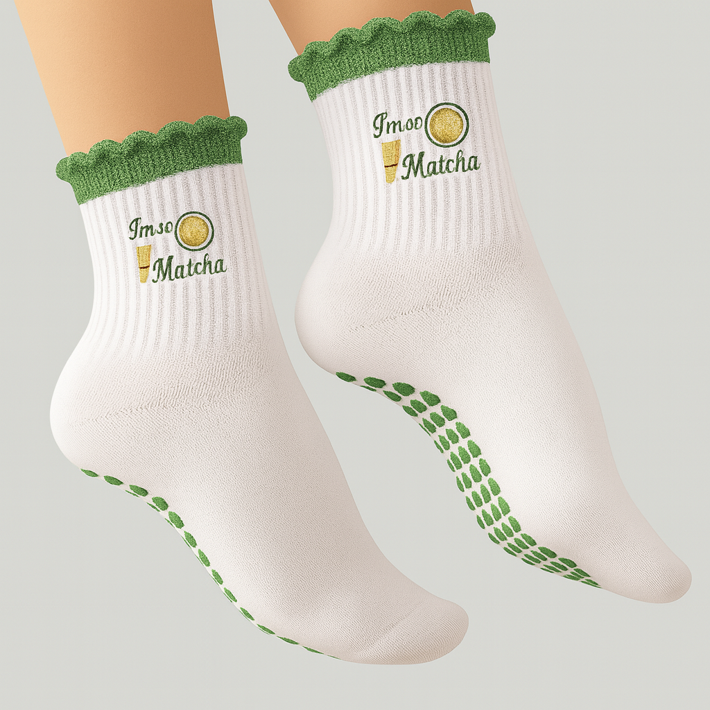 Matcha Lover Grip Socks